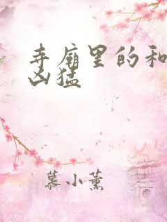 寺庙里的和尚很凶猛