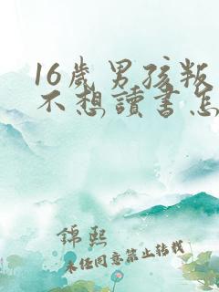 16岁男孩叛逆不想读书怎么办