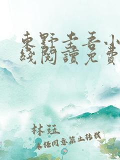东野圭吾小说在线阅读免费