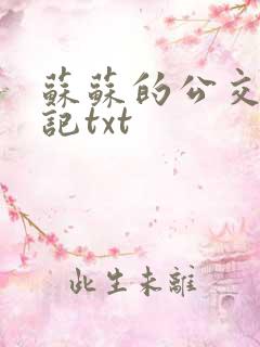 苏苏的公交车日记txt