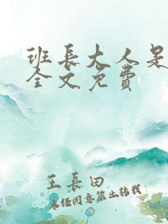 班长大人是S货全文免费