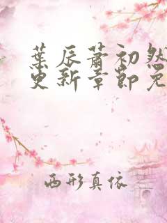 叶辰萧初然最新更新章节免费阅读我的小说