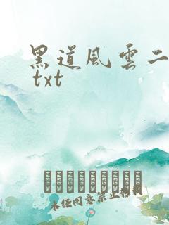 黑道风云二十年 txt