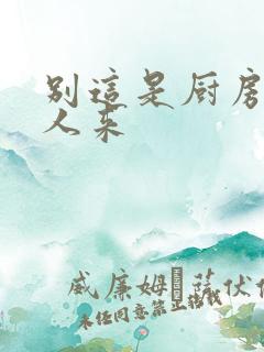 别这是厨房会有人来