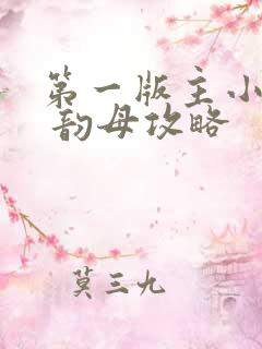 第一版主小说网 韵母攻略