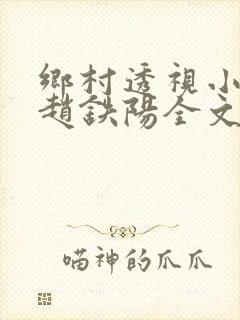 乡村透视小神医赵铁阳全文阅读