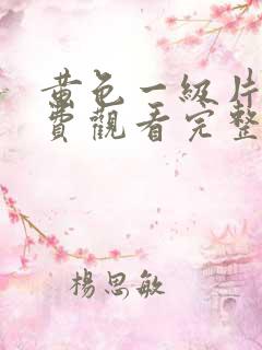 黄色一级片,免费观看完整版
