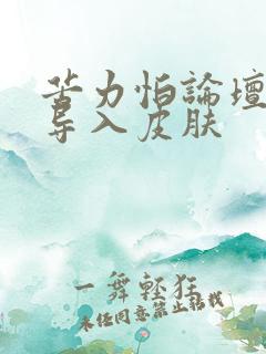 苦力怕论坛怎么导入皮肤