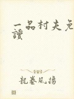 一品村夫免费阅读