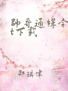 帅哥通缉令txt下载