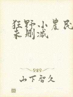 狂野小农民小说未删减