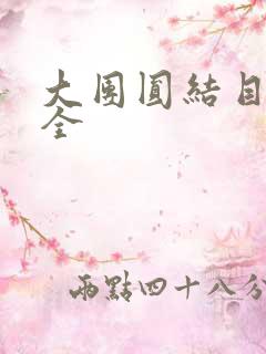 大团圆结目录大全