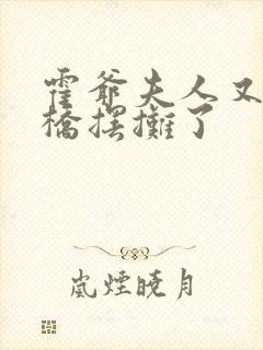 霍爷夫人又去天桥摆摊了