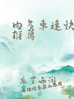 肉多车速快的书推荐
