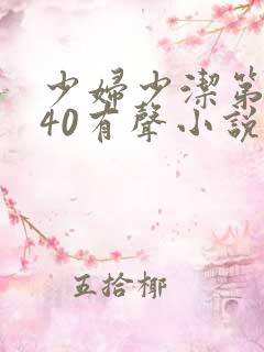 少妇少洁第1一40有声小说