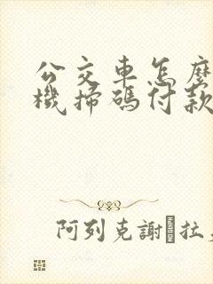 公交车怎么用手机扫码付款