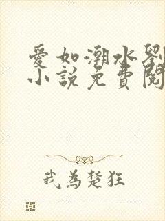 爱如潮水刘大壮小说免费阅读