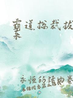 霸道总裁拔不出来