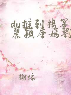 du推到杨幂赵丽颖唐嫣刘诗诗郑爽
