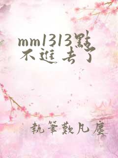 mm1313点不进去了