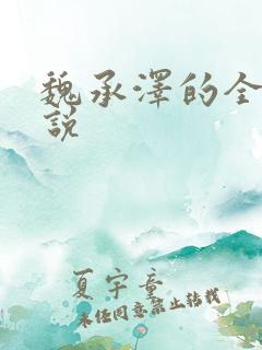 魏承泽的全部小说