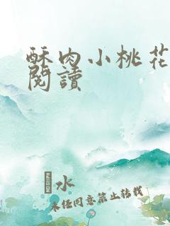 酥肉小桃花全文阅读