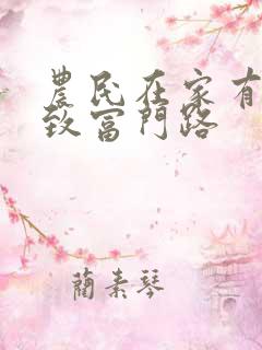 农民在家有什么致富门路