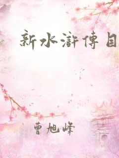 新水浒传目录
