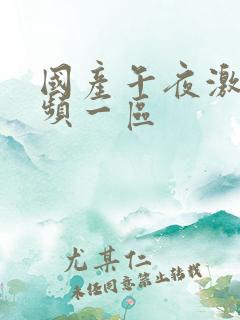 国产午夜激情视频一区