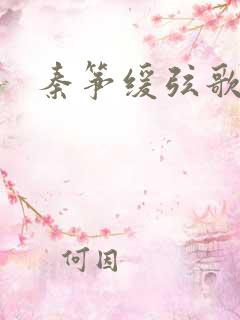 秦筝缓弦歌