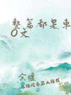 整篇都是车的PO文