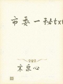 市委一秘txt