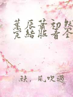 叶辰萧初然全免完结版看全书