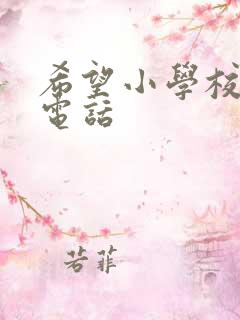 希望小学校长的电话