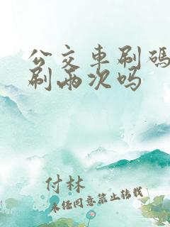 公交车刷码可以刷两次吗