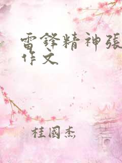 雷锋精神张桂梅作文