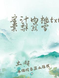 蜜汁肉桃txt棠梨煎雪