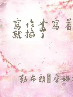 写作业写着写着就插了