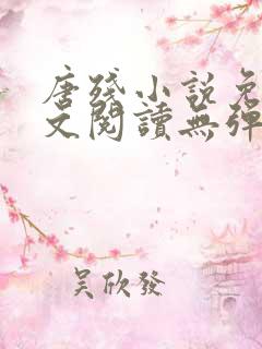 唐残小说免费全文阅读无弹窗