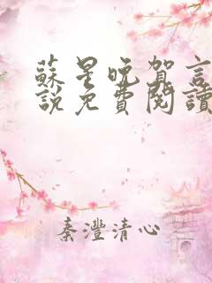 苏星晚贺言川小说免费阅读最新章节