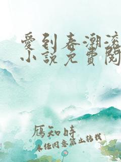 爱到春潮滚滚来小说免费阅读
