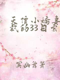 天价小娇妻,总裁的33日索情全文免费