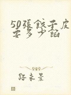 50张饺子皮需要多少馅