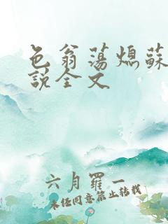 色翁荡熄苏钥小说全文