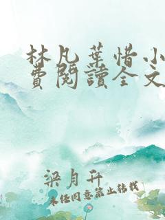 林凡叶惜小说免费阅读全文