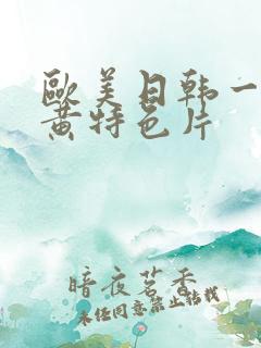 欧美日韩一级特黄特色片