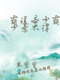 霸道帝少霸道帝少惹不得