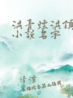 洪青烟洪镇国的小说名字
