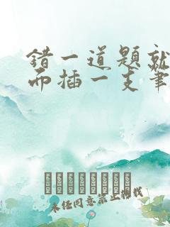 错一道题就往下面插一支笔怎么办
