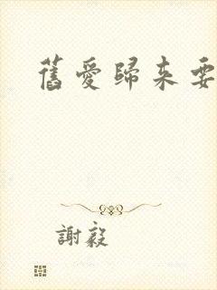 旧爱归来要离婚